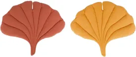 Pet Mat for Dogs, Double-Sided Cotton Cat & Dog Bed Pad with Leaf Design, Comfortable & Durable Portable Camping Sleeping Cushion for Small & Medium Dogs (Ginkgo Leaf, 28"x24.5")