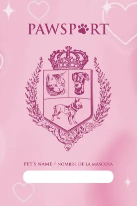 Pet Passport & Medical Record, for Pet Health and Travel, Bilingual English Spanish 4x6 (PINK): Animal Health & Vaccine Record Book   2024 7 8