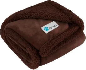 PetAmi Waterproof Dog Blanket for Small Medium Dog Puppy Cat Throw for Couch Cover Leakproof Protection, Sherpa Fleece, Reversible Soft Washable 29x40 Brown Brown