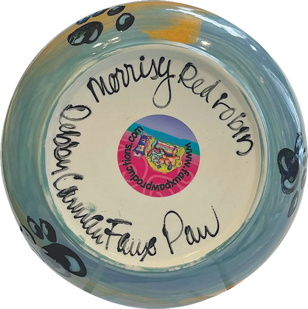"Morrisy Red Robin" Cat Dish by Debby Carman