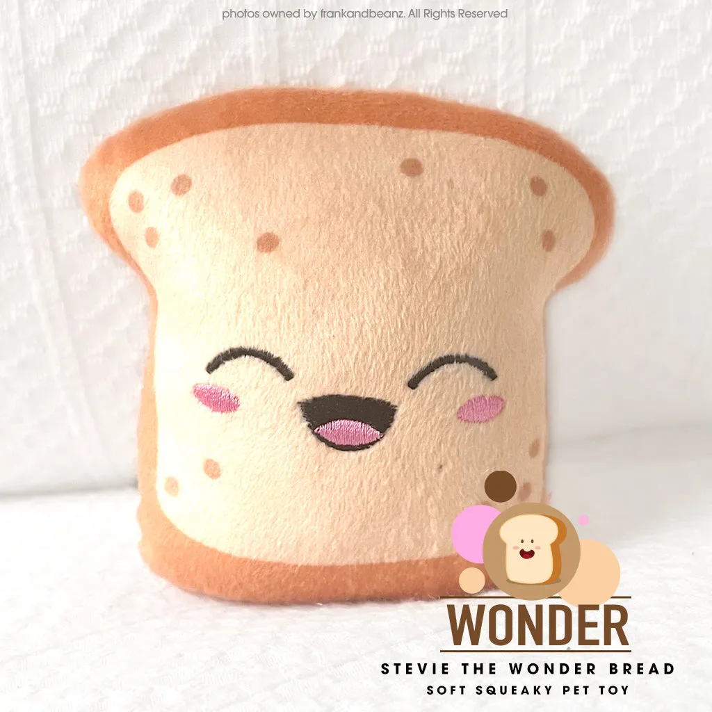 Stevie The Wonder Bread Mini Squeaky Dog Toy