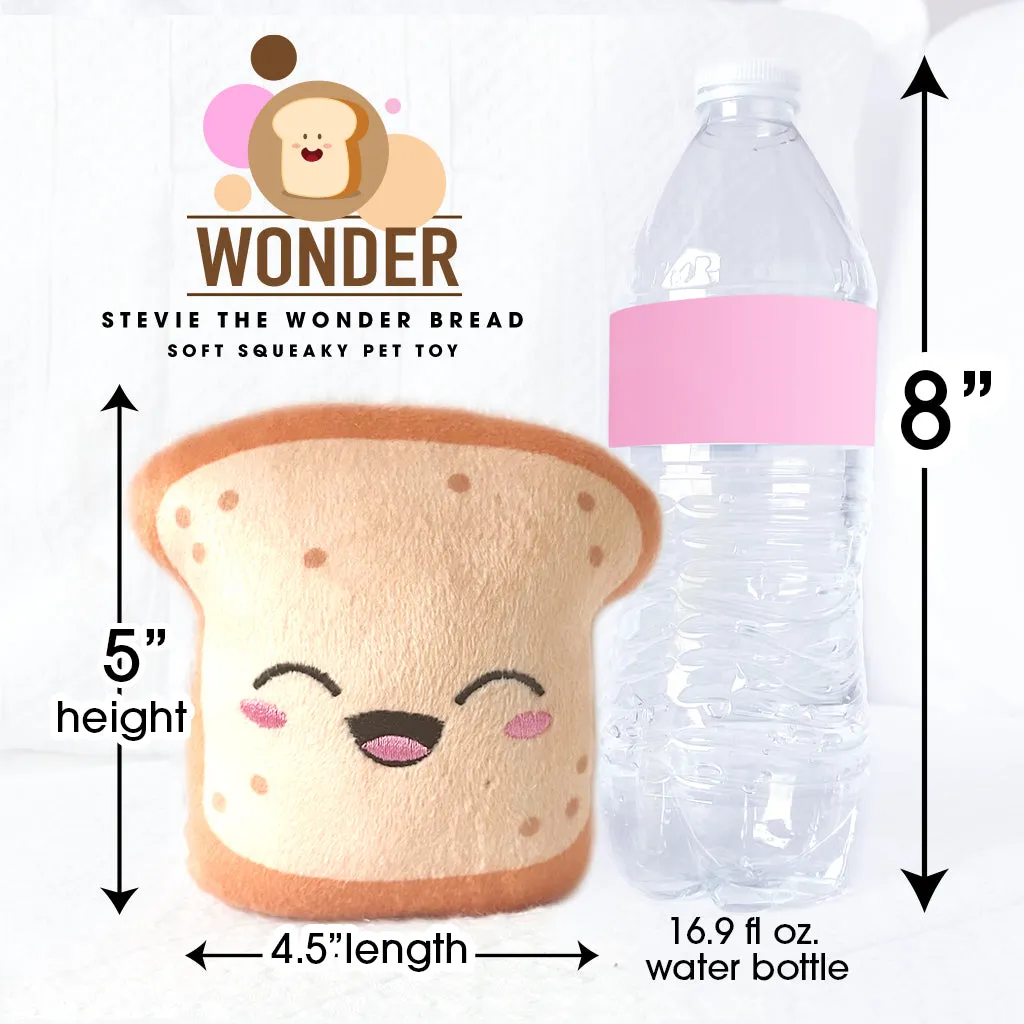 Stevie The Wonder Bread Mini Squeaky Dog Toy
