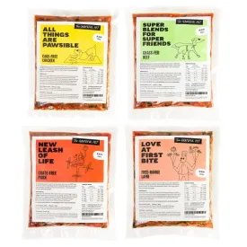 The Grateful Pet Raw 4 Pouch Mix & Match Dog Food (FROZEN)