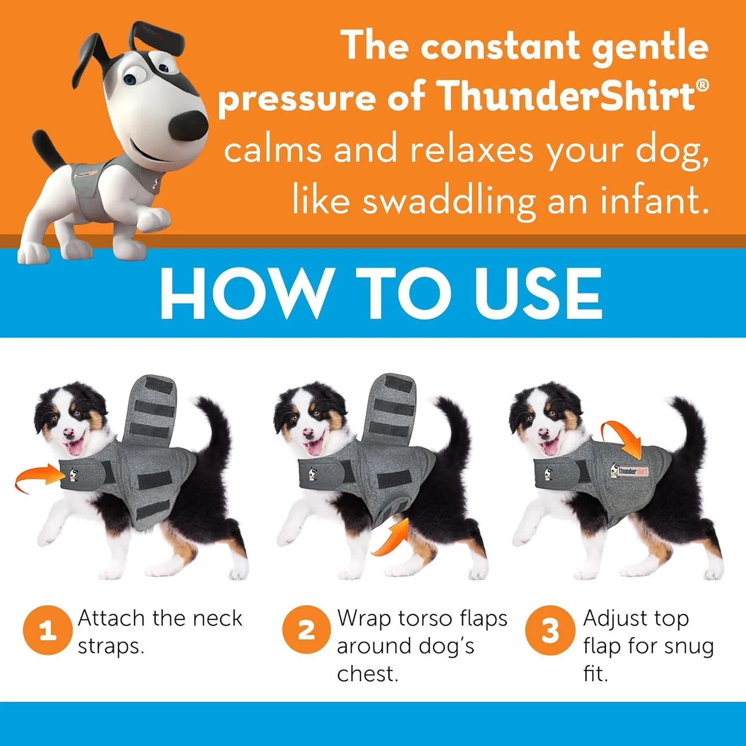 ThunderShirt for Dogs, X Large, Platinum Sport - Dog Anxiety Relief Calming Vest