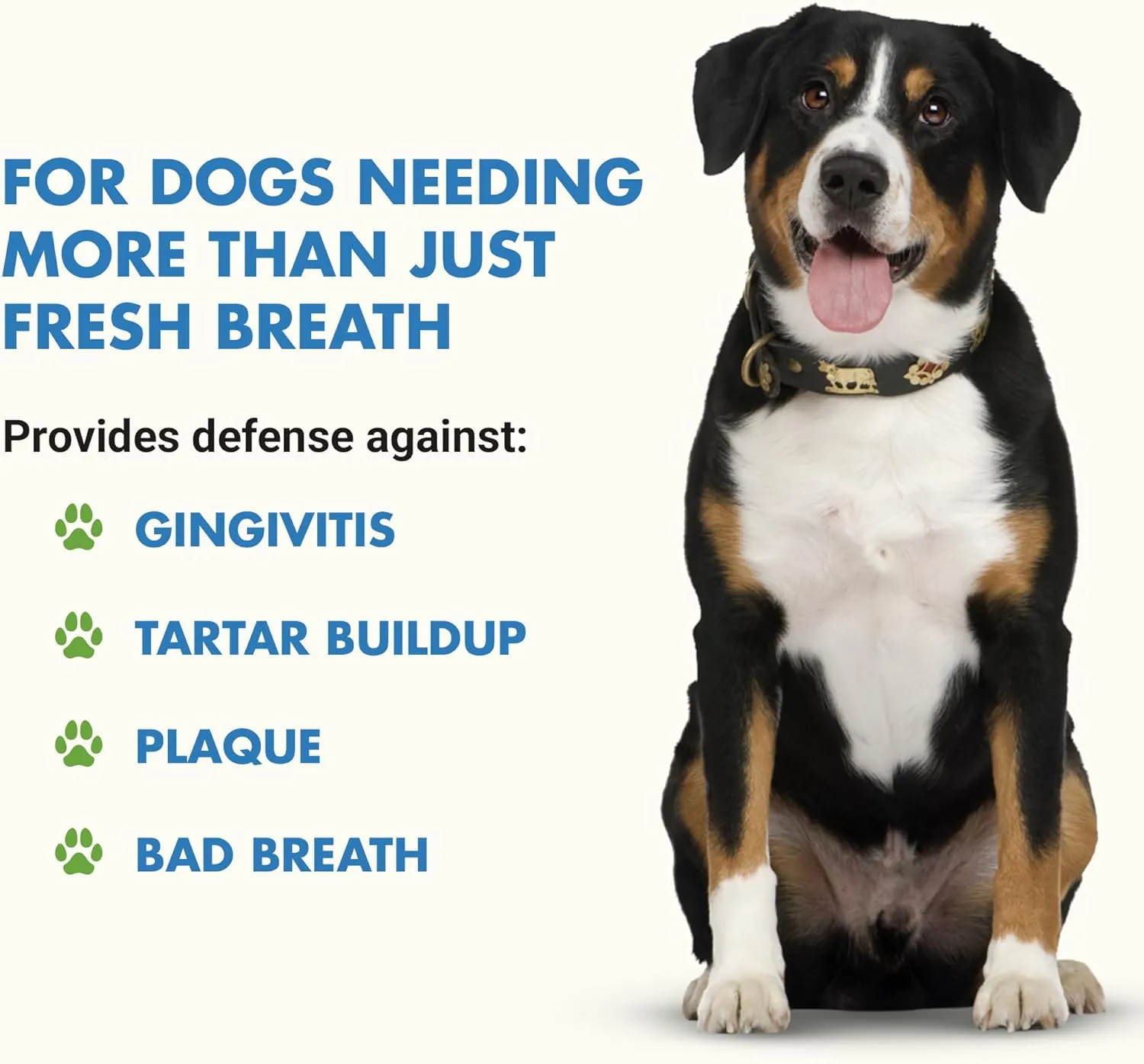 Ultimate Dog Dental Care Solution: Teeth Cleaning & Plaque Remover Food Additive - Fresh Breath Mouthwash, Tartar Control, and Gum Health Support - Premium Pet Product