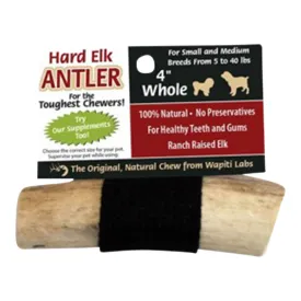 Wapiti Labs Elk Antler Dog Chews, 4", Whole