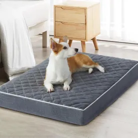 WNPETHOME Orthopedic XL Dog Bed for Crate, Waterproof Extra Large Dog Bed with Removable Washable Cover & Anti-Slip Bottom, Egg Crate Foam Pet Mat, Multi-Needle Quilting Pet Bed