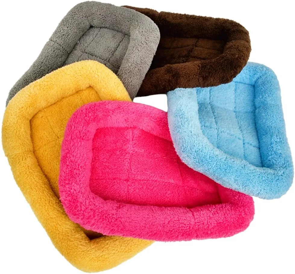 XIAOYU Winter Warm Comfortable Pet Dog Cat Sleeping Bed Mat for Pet House/Kennels/Cage/Crate Bed, Yellow, L