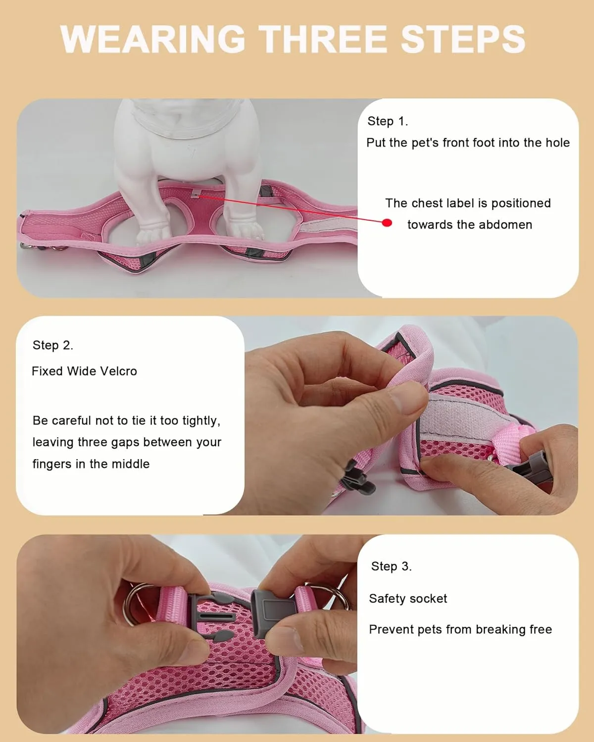 XXXS Pink Soft Mesh Dog Harness and Leash Set,No Escape Puppy Harnesses for Training Walking Reflective Adjustable Puppy Vest for Small Medium Dogs, Cats (Pink, XXXS)