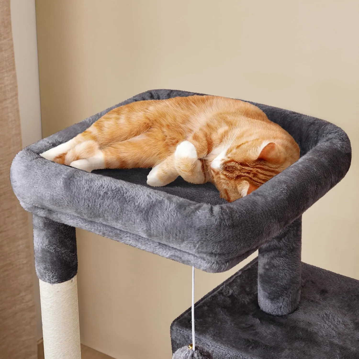 Yaheetech 42in Cat Tree Tower with Scratching Posts, Plush Condo, Ramp & Perch, Multi-Level Climber for Indoor Cats & Kittens, Dark Gray