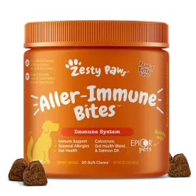Zesty Paws Dog Aller-Immune Bites Peanut Butter 90soft chews