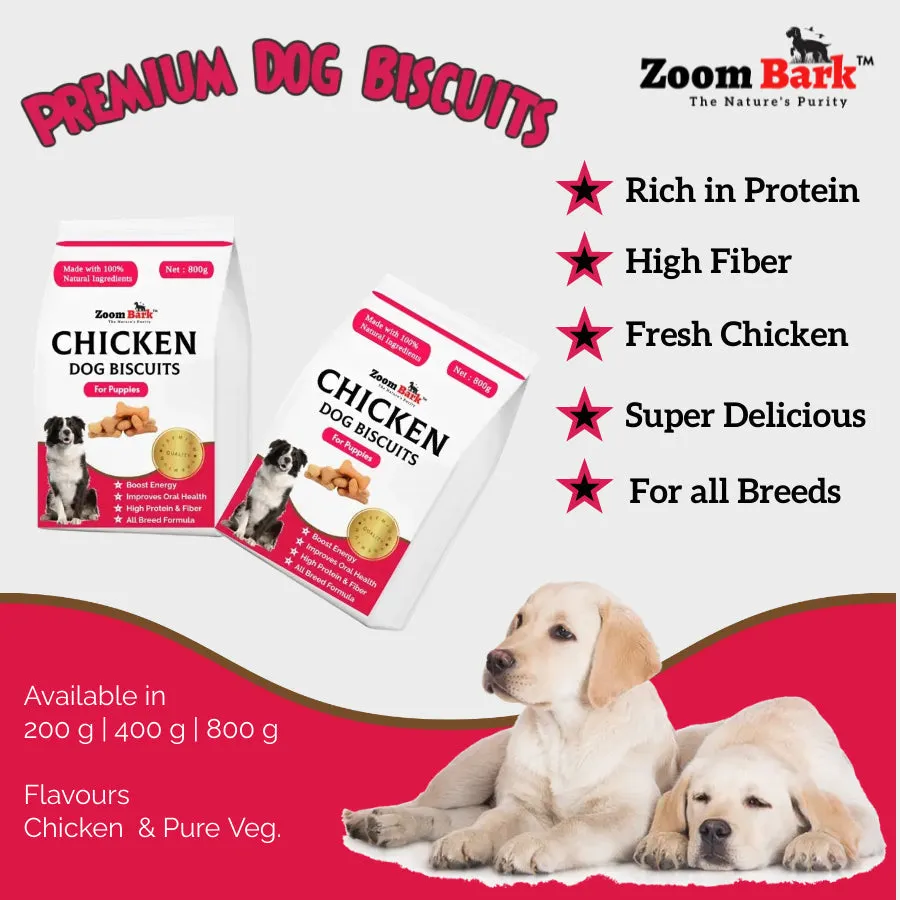 Zoom Bark Chicken Dog Biscuit for Adult Dogs 400 g